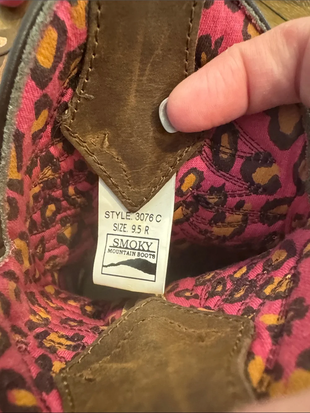 Smoky Mountain Boot Company Kids Pink Glitter & Brown Western Cowboy Boots